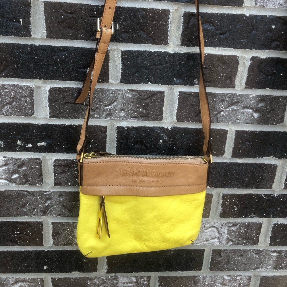 Issac Mizrahi Yellow/Brown Purse!